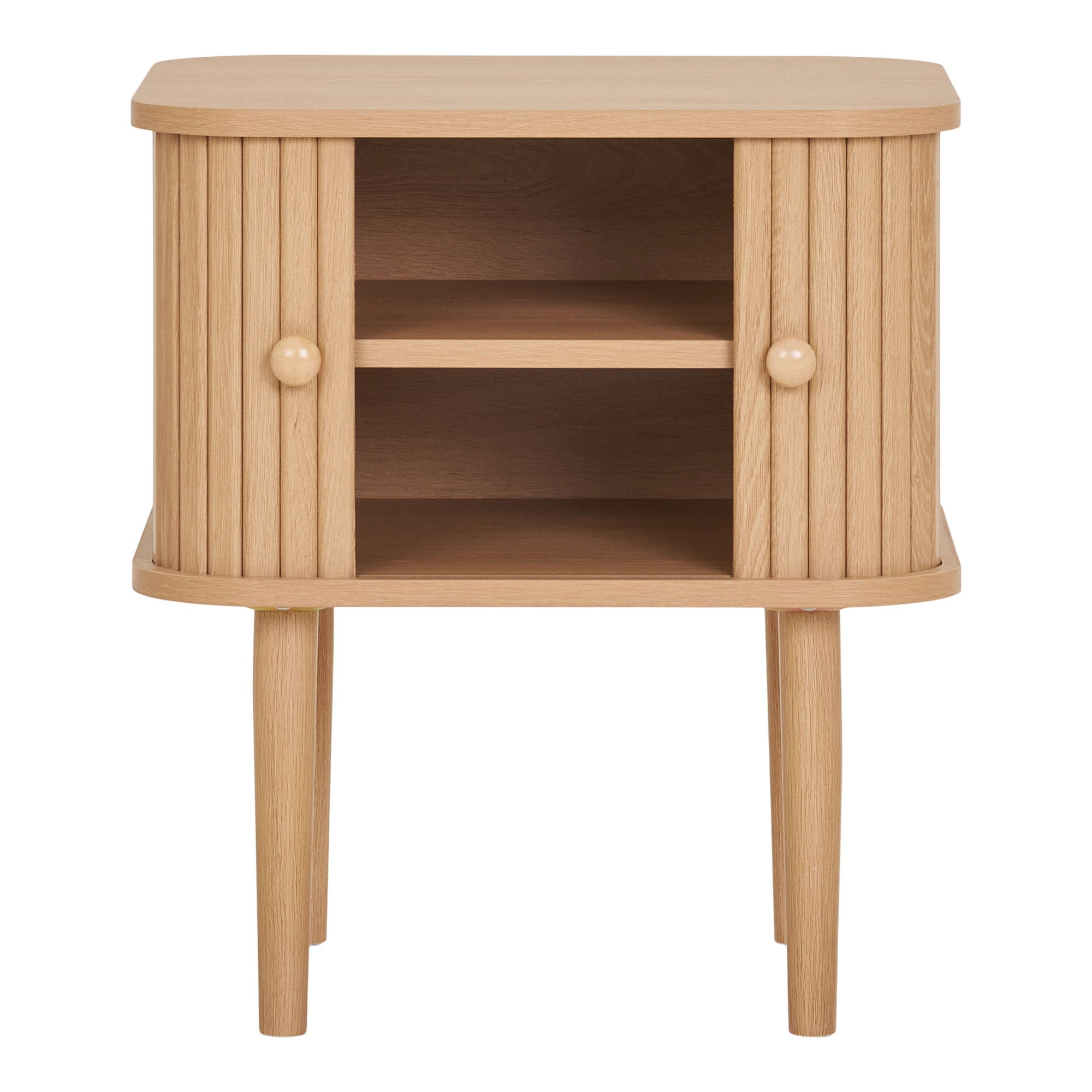 Nikko Side Table - Side table, 2 doors, natural<br>45x40x50,5 cm